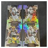(4) Packers Silver Football Cards