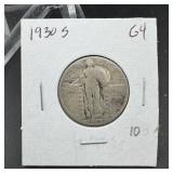 1930-S Standing Liberty Silver Quarter