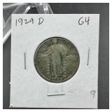 1929-D Standing Liberty Silver Quarter