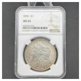 1896 Morgan Silver Dollar - NGC MS 63