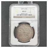1899-O Morgan Silver Dollar - NGC MS 63