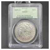 1885-O Morgan Silver Dollar - PCGS MS 64