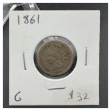 1861 Indian Head Cent