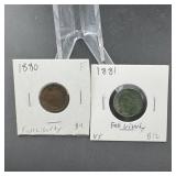 1880 & 1881 Indian Head Cents