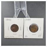 1883 & 1884 Indian Head Cents