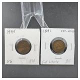 1885 & 1891 Indian Head Cents