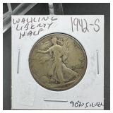 1942-S Walking Liberty Silver Half Dollar
