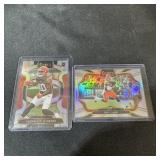 (2) Browns Silver Football Cards