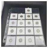 (17) Barber Silver Dime Collection Page