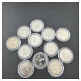 (12) 1999 State Quarters with Cases