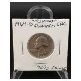 1964-D Washington Silver Quarter