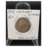 1939 Washington Silver Quarter