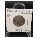 1961-D Washington Silver Quarter