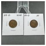 (2) Wheat Cents - 1928-D & 1929-D