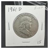 1961-D Franklin Silver Half Dollar