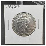 1942 Walking Liberty Silver Half Dollar