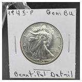 1942 Walking Liberty Silver Half Dollar - Gem BU