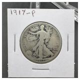 1917 Walking Liberty Silver Half Dollar