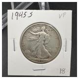 1945 S Walking Liberty Half Dollar
