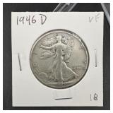 1946 D Walking Liberty Half Dollar