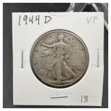 1944 D Walking Liberty Half Dollar