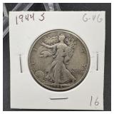 1944 S Walking Liberty Half Dollar
