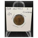 1958 Mexico 5 Centavos
