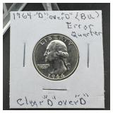 1964-D Washington Silver Quarter
