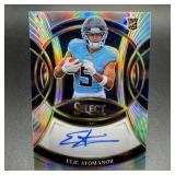 Elic Ayomanor Rookie Autograph Silver Football Car