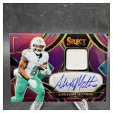 Alexander Mattison Patch Autograph Purple Football