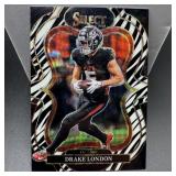 Drake London Zebra Football Card