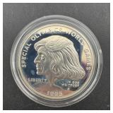 1995 Special Olympics World Games Proof Silver Dol