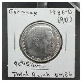1936 German Silver Coin