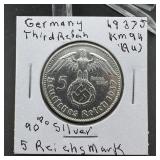 1937 German Silver Coin