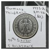 1935 German Silver Coin