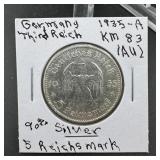 1935 German Silver Coin