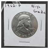 1962 Franklin Silver Half Dollar