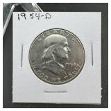 1954-D Franklin Silver Half Dollar