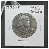 1952 Franklin Silver Half Dollar