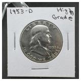 1953-D Franklin Silver Half Dollar