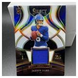 Jackson Dart White Patch Silver Football Card 8/99