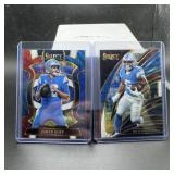 (2) Lions Tri-Color Football Cards