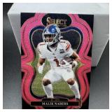 Malik Nabers Pink Sparkle Football Card 7/15