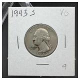 1943-S Washington Silver Quarter