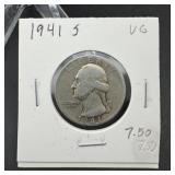 1941-S Washington Silver Quarter