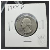 1944-D Washington Silver Quarter