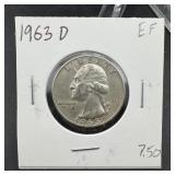 1963-D Washington Silver Quarter