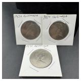 (3) 1970 Bermuda Half Dollars