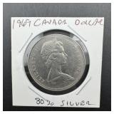 1969 Canada Silver Dollar 80% Silver