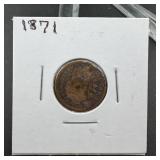 1871 Indian Head Cent